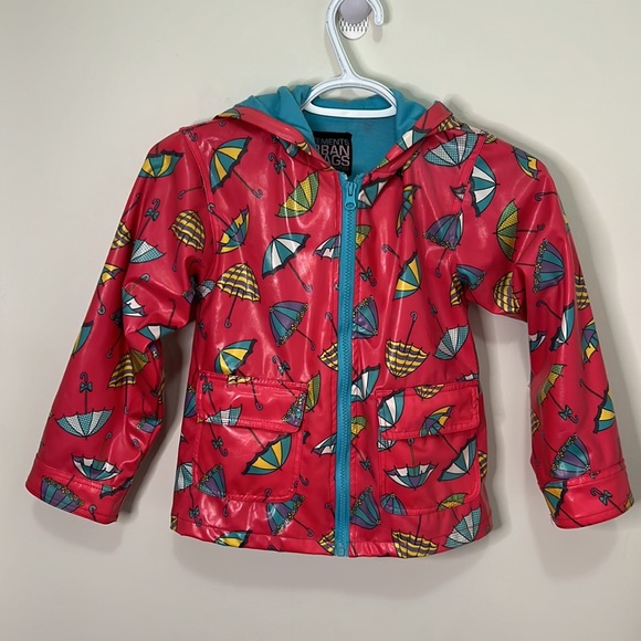 Urban Rags Kids Lined Rain Jacket Hoodie Size 5/6 - Picture 8 of 10